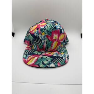 Unisex Floral Flat Bill Baseball Cap-SnapBack/Summer/Hawaiin Theme
